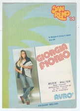 Spartito GIORGIA FIORIO Avrò - Festival Sanremo 1983 Piero Soffici - con testo