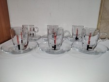 Kimbo set 6 Tazzine caffè in vetro con manico nuove