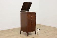 Victor antico fonografo Victrola noce VV-XIV, dischi #53695