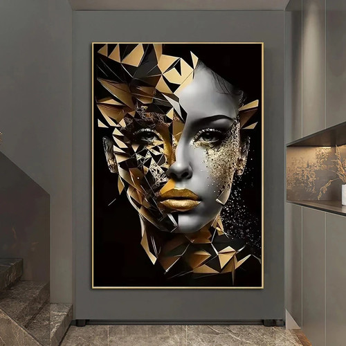 Poster donna dorata africana - , e