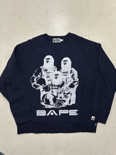 Felpa girocollo bape astronaut - girocollo,