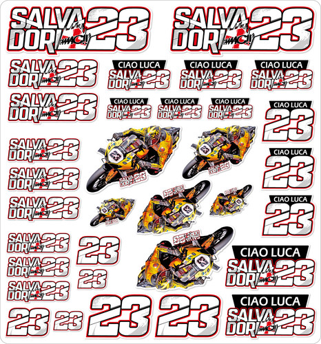 Luca salvadori moto adesivo - 23,