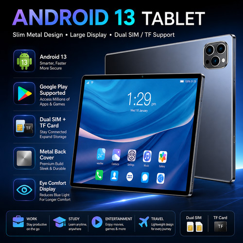 Tablet android 13 4gb - tablet,