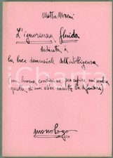 1979 Mattia MORENI L'ignoranza fluida - Edizioni d'arte Gianna ROSSI MAGGINI