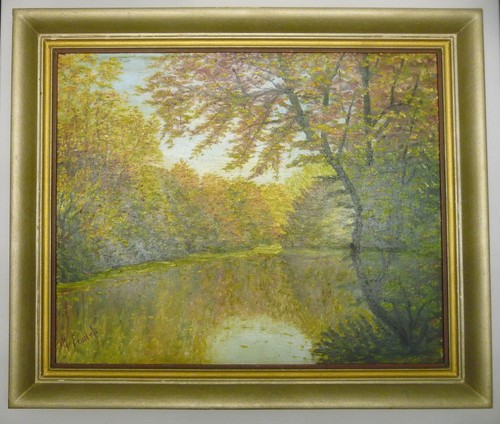 Dipinto paesaggio lago