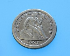 ONE DIME 1852 O SEATED LIBERTY