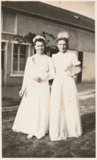 B - Foto Photo Fotografia Anni 30  - Sposa e Damigella