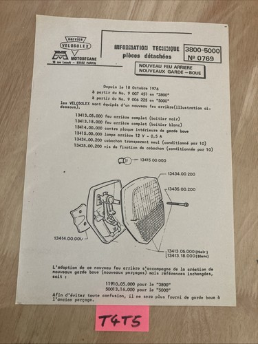 1976 note motobécane - 1976,