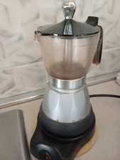 caffettiera moka elettrica 400W 6 tazze base rotante macchina per caffe macinato