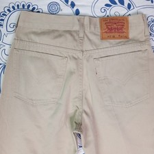 LEVI'S BEIGE JEANS VINTAGE 00'S STA-PREST ONE CREASE CLOTHING MADE IN ITALY