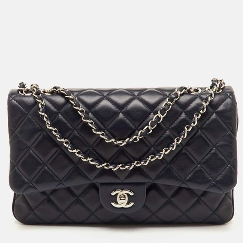 Borsa chanel blu navy pelle - navy,