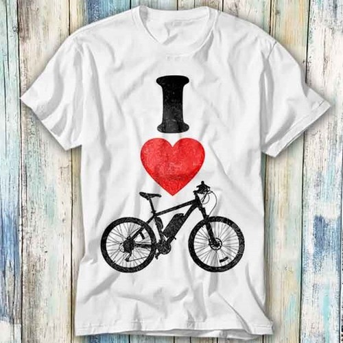 Shirt top heart bike love - i,