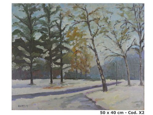 Paesaggio invernale quadro - paesaggio,