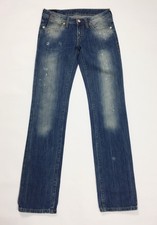 Uniform jeans donna usato giovanna w27 tg 41 slim vita bassa denim blu T3457
