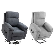 HOMCOM Poltrona Alzapersona Massaggiante e Reclinabile fino a 135°