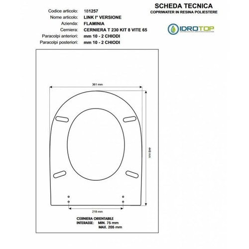 Copriwater flaminia link - ,