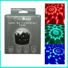 SFERA LUMINOSA PALLA STROBO LUCE LED RGB USB EFFETTO DISCOTECA DISCO PORTATILE