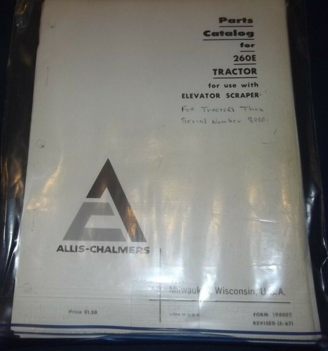 Allis chalmers 260e manuale - allis,