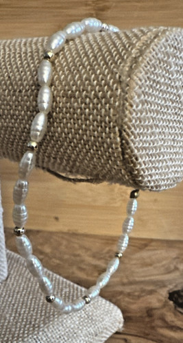 Cavigliera vintage finta perla - finta,
