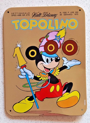 Targa metallica topolino - metallica,