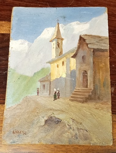 Mountain object with church
