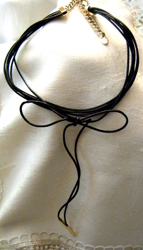 Collana zara nera fili simil - zara,