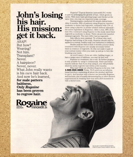 Rogaine hair lose recrewth - hair,