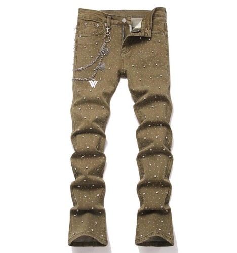 Pantalone jeans uomo verde
