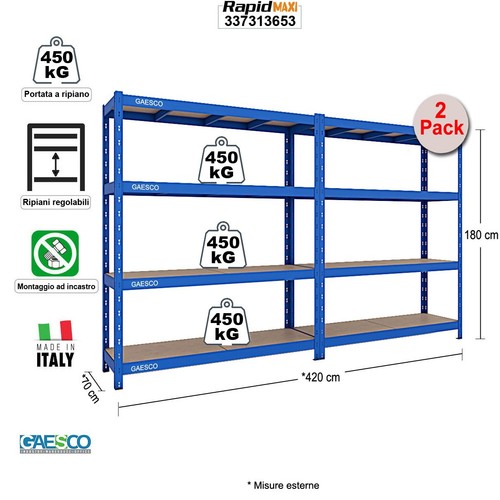 Scaffale metallo per garage - scaffale,