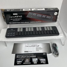 Korg nanoKEY2 USB MIDI controller tastiera nero 25 tasti nuovo scatola aperta
