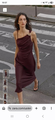 Abito midi zara assimetrico - zara,