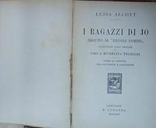 Alcott I RAGAZZI DI JO. SEGUITO DI PICCOLI UOMINI Carabba
