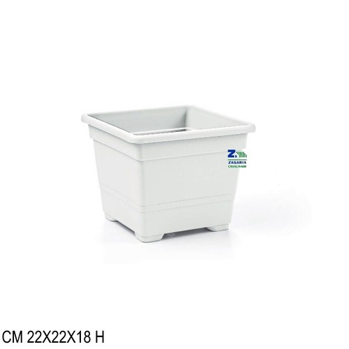 Vaso quadrato 22x22x18 - vaso, h