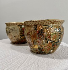 Pair Vintage Chinese Satsuma