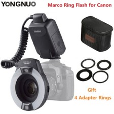 YONGNUO YN14EX TTL Macro Anello Flash Luce Speedlite Kit + 4 Adattatori per Canon