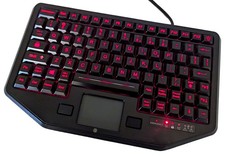 iKey Rugged Mobile Tastiera Retroilluminata Rossa con Touchpad Integrato - IK-TR-911-RED