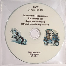 CD MANUALE RIPARAZIONE E MANUTENZIONE OFFICINA WORKSHOP BMW C1 125 - C1 200