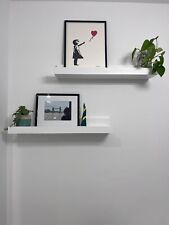 Mensola porta foto in legno portaoggetti design moderno  ( 1 Mensola) Ganci Scom