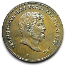 Napoli Due Sicilie stupendo 10 tornesi 1857 Ferdinando II SPL/FDC
