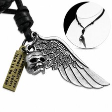 Collana IN Cuoio Nero Con