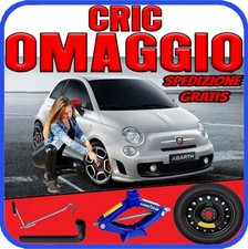 🔧Ruotino Di Scorta 4Fori Misura Da 16 Per Fiat 500 Abarth Con Kit Cric + Chiave