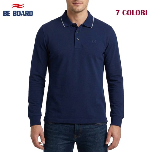 Polo manica lunga uomo 100%