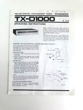 PIONEER TX-D1000 ISTRUZIONI
