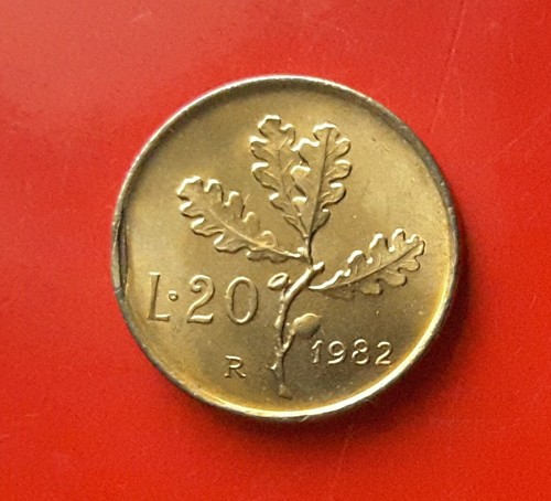 Lire 1982 errore bordo - 20, su