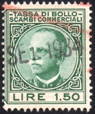 ITALIA REGNO 1931 - TASSA DI BOLLO - SCAMBI COMMERCIALI - UsatO 1,50 Lire #MBK