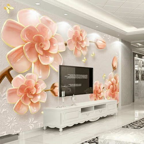 Fototapete bianco fiori - 3d,