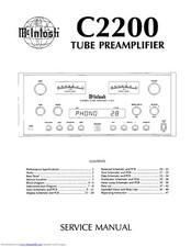 Manuale di servizio per McIntosh C 2200