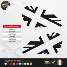 Adesivi Bandiera Inglese Compatibili Triumph in Stile Cafe Racer 2 pz