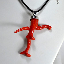 RED CORAL BRANCH CORAL PENDANT