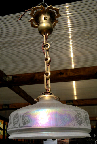 Lampada sospensione antica - a,